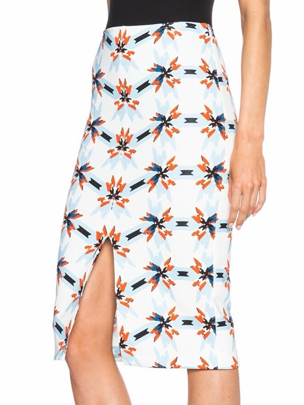 NWT Tanya Taylor ‘Bundy’ Pencil Skirt in “Microknit Blue Pinwheel” Size 2